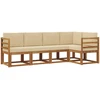 Sofa Lauko sofos komplektas 5 vnt. Natūralus ir bežinis