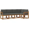 Sofa Lauko sofos komplektas 5 vnt. Natūralus ir antracitas