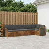 Sofa Lauko sofos komplektas 5 vnt. Natūralus ir antracitas