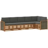 Sofa Lauko sofos komplektas 5 vnt. Natūralus ir antracitas