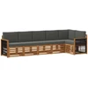 Sofa Lauko sofos komplektas 5 vnt. Natūralus ir antracitas