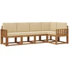 Sofa Lauko sofos komplektas 5 vnt. Natūralus ir bežinis