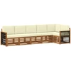 Sofa Lauko sofos komplektas 5 vnt. Natūralus ir grietinėlė