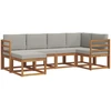 Sofa Lauko sofos komplektas 6 vnt. Natūrali ir šviesiai pilka