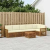 Sofa Lauko sofos komplektas 6 vnt. Natūralus ir grietinėlė