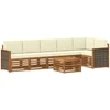 Sofa Lauko sofos komplektas 6 vnt. Natūralus ir grietinėlė