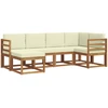 Sofa Lauko sofos komplektas 6 vnt. Natūralus ir grietinėlė
