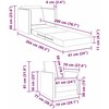 Sofa lova 60cm Balta Dirbtinė Oda