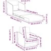 Sofa lova Kreminė 65 x 80 x 83 cm Aksomas
