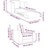 Sofa lova Vyno raudona 98 x 71 x 83 cm audinys