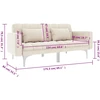 Sofa-lova, kreminės spalvos, audinys