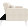 Sofa-lova, kreminės spalvos, audinys