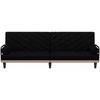 Sofa-lova su porankiais, juodos spalvos, audinys