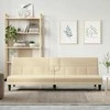 Sofa-lova su puodelių laikikliais, kreminės spalvos, audinys