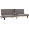 Sofa-lova su puodelių laikikliais, taupe spalvos, audinys