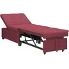 Ištraukiama sofa-lova Vyno raudona 194 x 50 x 82 cm audinys