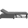 Ištraukiama sofa-lova Tamsiai pilka 194 x 67 x 82 cm