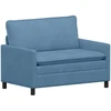 Sofa 2 vietos Mėlyna 126 x 81 x 87,5 cm Audinys