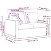 Sofa Mėlyna 138 x 78 x 80 cm Aksomas
