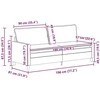 Sofa Mėlyna 196 x 81 x 87,5 cm Aksomas