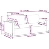 Sofa 180cm Mėlyna Metalas