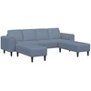 Sofa Mėlyna 250 x 188 x 76 cm Kordūrinis audinys