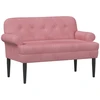 Sofa Minkštas kampas su mygtukų apmušalais Rožinė 120 x 66 x 78 cm
