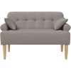 Sofa Minkštas kampas su mygtukų apmušalais Taupe 120 x 65 x 79 cm