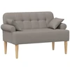 Sofa Minkštas kampas su mygtukų apmušalais Taupe 120 x 65 x 79 cm