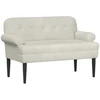 Sofa Minkštas kampas su mygtukų apmušalais Kreminė 120 x 66 x 78 cm