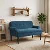 Sofa Minkštas kampas su mygtukų apmušalais Mėlyna 120 x 66 x 78 cm