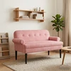 Sofa Minkštas kampas su mygtukų apmušalais Rožinė 120 x 66 x 78 cm