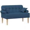 Sofa Minkštas kampas su mygtukų apmušalais Mėlyna 120 x 65 x 79 cm