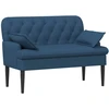 Sofa Minkštas kampas su mygtukų apmušalais Mėlyna 111 x 68 x 80 cm