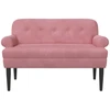 Sofa Minkštas kampas su mygtukų apmušalais Rožinė 120 x 66 x 78 cm