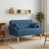 Sofa Minkštas kampas su mygtukų apmušalais Mėlyna 120 x 65 x 79 cm