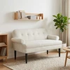 Sofa Minkštas kampas su mygtukų apmušalais Kreminė 120 x 66 x 78 cm
