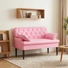 Sofa Minkštas kampas su mygtukų apmušalais Rožinė 111 x 68 x 80 cm