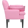 Sofa Minkštas kampas su mygtukų apmušalais Rožinė 111 x 68 x 80 cm
