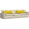 Sofa Pagalvės 2 pcs Geltona 120 x 40 cm Kordūrinis audinys