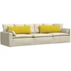 Sofa Pagalvės 2 pcs Geltona 120 x 40 cm Kordūrinis audinys