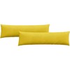 Sofa Pagalvės 2 pcs Geltona 145 x 40 cm Kordūrinis audinys