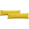 Sofa Pagalvės 2 pcs Geltona 145 x 40 cm Kordūrinis audinys
