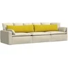 Sofa Pagalvės 2 pcs Geltona 145 x 40 cm Kordūrinis audinys