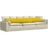 Sofa Pagalvės 2 pcs Geltona 200 x 40 cm Kordūrinis audinys