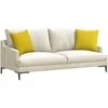 Sofa Pagalvės 2 pcs Geltona 45 x 45 cm Kordūrinis audinys