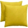 Sofa Pagalvės 2 pcs Geltona 45 x 45 cm Kordūrinis audinys