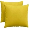 Sofa Pagalvės 2 pcs Geltona 50 x 50 cm Kordūrinis audinys