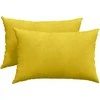 Sofa Pagalvės 2 pcs Geltona 60 x 40 cm Kordūrinis audinys