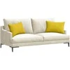 Sofa Pagalvės 2 pcs Geltona 60 x 40 cm Kordūrinis audinys